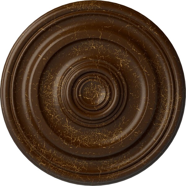 Ekena Millwork Kepler Traditional Medallion (For Canopies up to 2 5/8"), 11 7/8"OD x 1 1/4"P, Root Beer Crackle CM12KPRBC - main